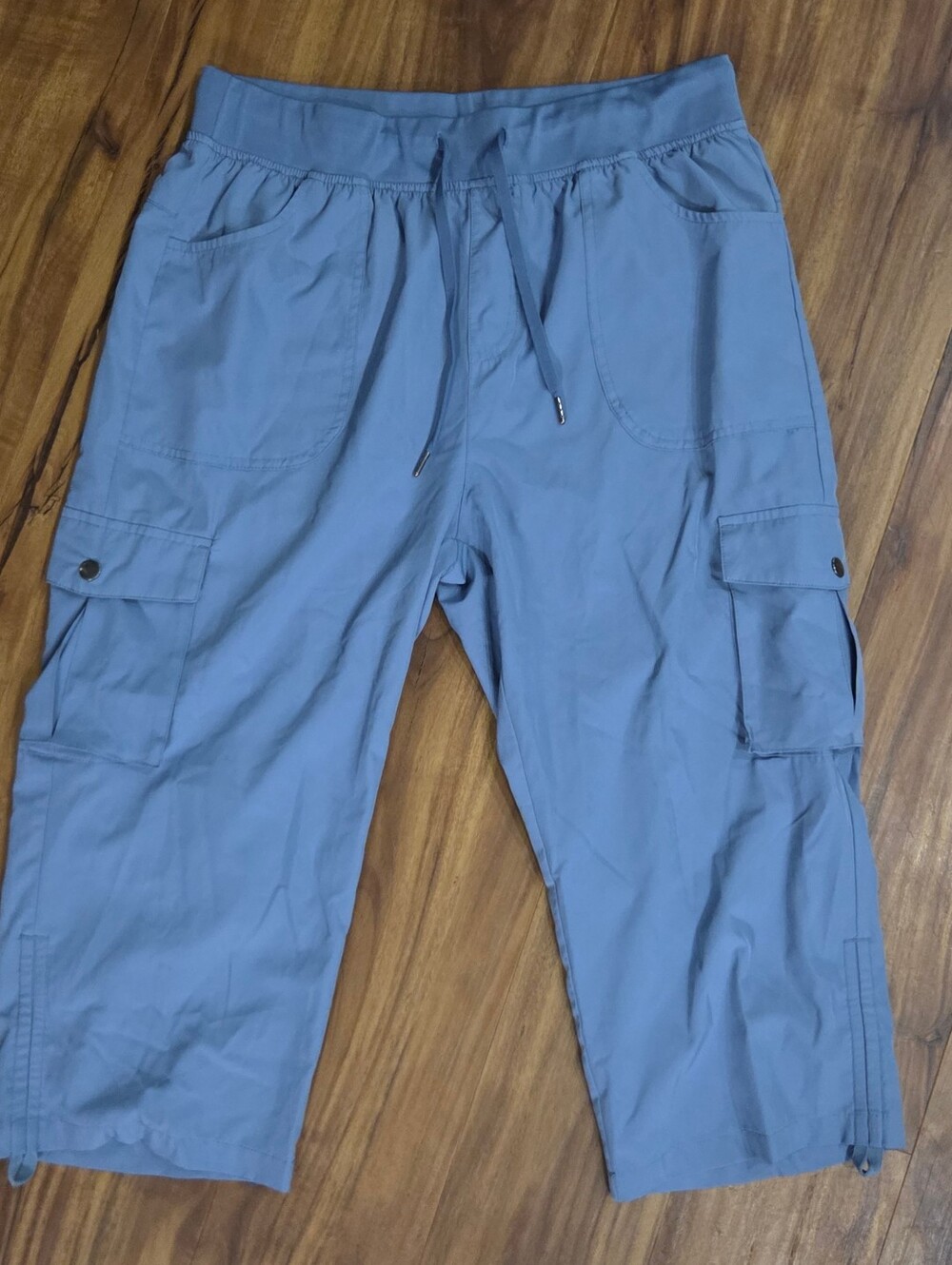 Pudolla Blue Cargo Capri Pants – Size Large